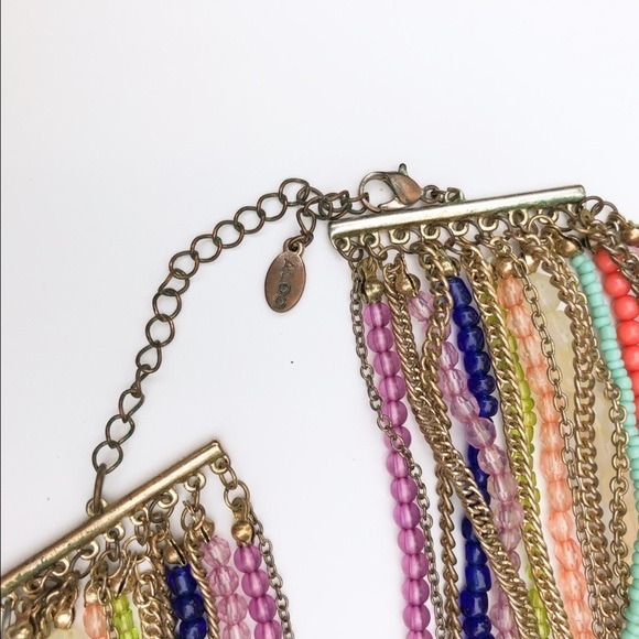 𝅺Aldo Multilayer and Multicolour Beaded Necklace - Picture 4 of 13